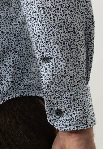 Black Label Shirt Regular Fit Businesshemd 'PRINT' in Grau