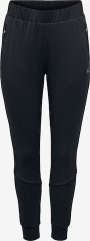 ONLY PLAY Tapered Workout Pants in Black: front