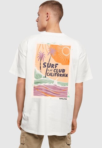 Merchcode Shirt 'Surf Club California' in Weiß: Vorderseite