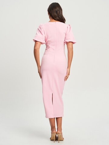 Robe 'ROMIE' Tussah en rose : derrière