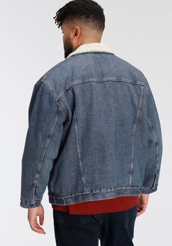 Levi's® Big & Tall Between-Season Jacket 'Sherpa Trucker Jacket' in Blue