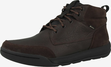 CLARKS Lace-Up Boots 'Ashcombe Hi GTX' in Brown: front