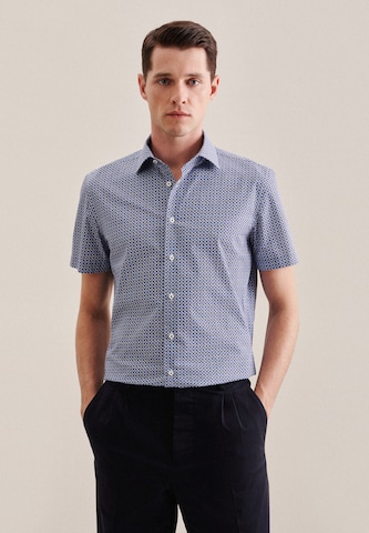 Coupe slim Chemise business SEIDENSTICKER en bleu : devant