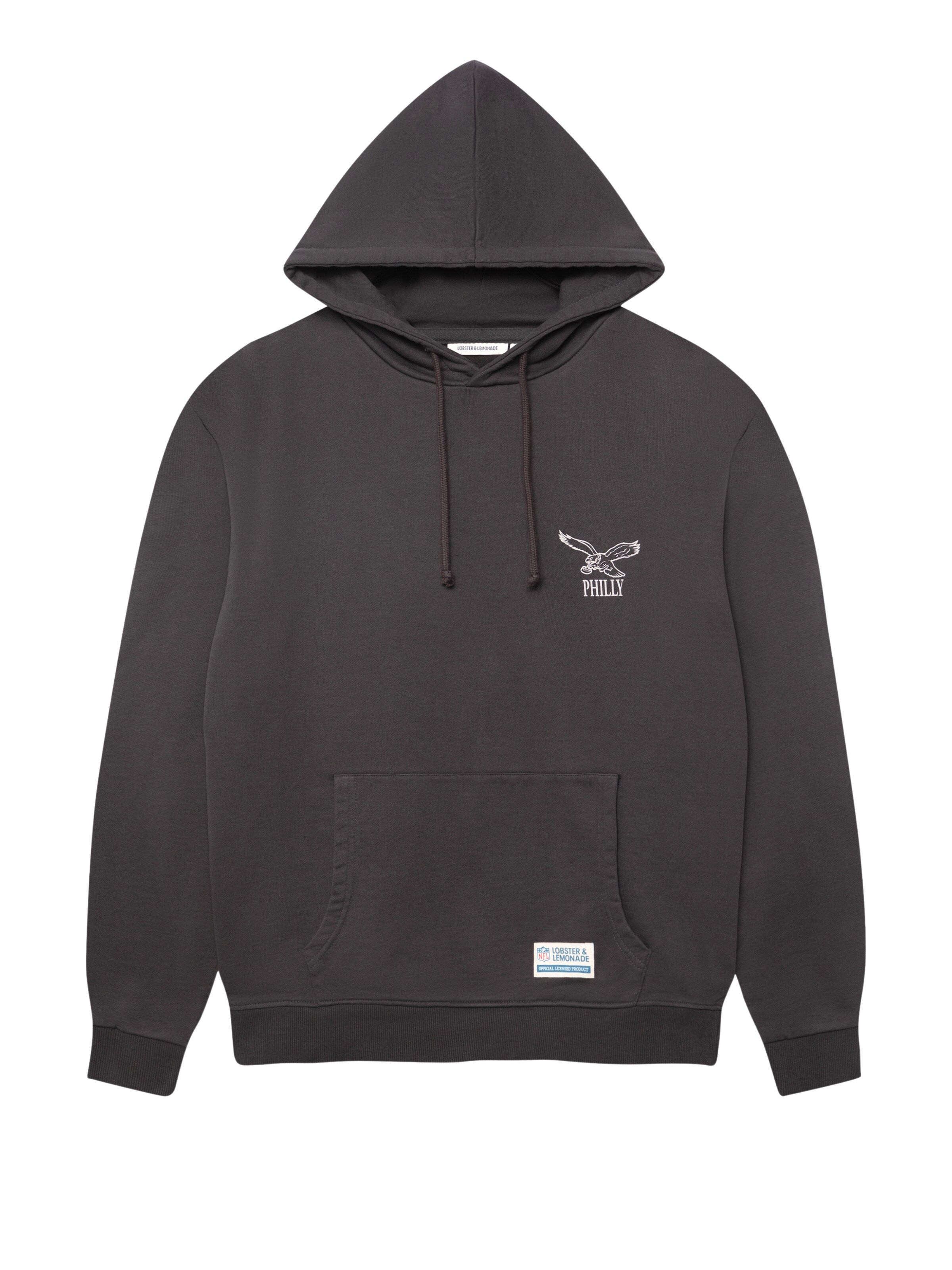 Lobster & Lemonade Sweatshirt 'L&L – NFL Classics Eagles – '76 Boxer Hoodie black'‌‌‌‌ in Schwarz: Vorderseite