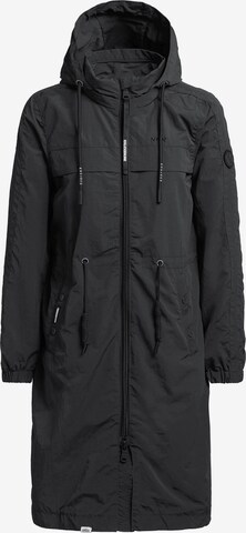 Manteau mi-saison 'Voya3' khujo en noir : devant