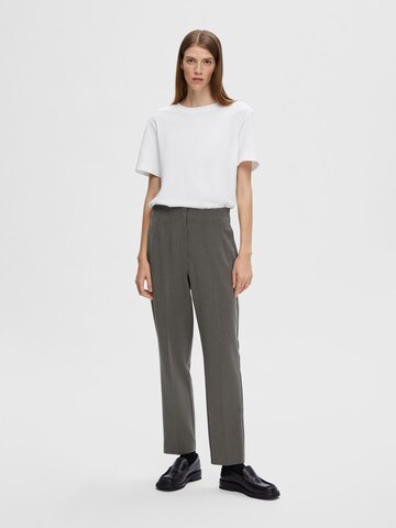 Regular Pantalon SELECTED en gris