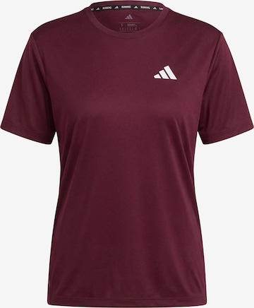 sarkans ADIDAS PERFORMANCE Sporta krekls: no priekšpuses