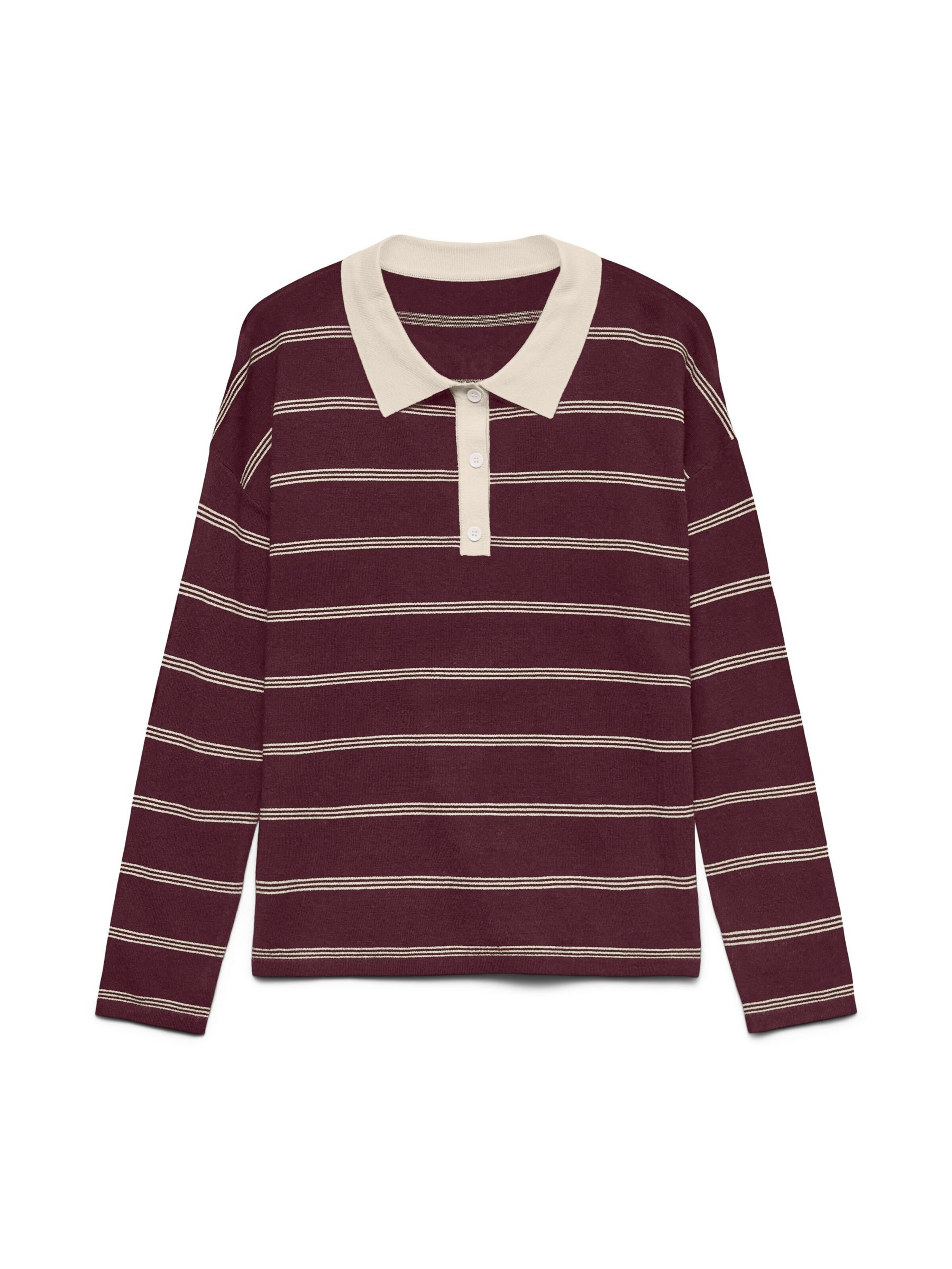 VERO MODA Sweater 'VMStjerni' in XS in Light beige / Wine red, Item view