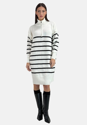 Abito in maglia di Elara in bianco