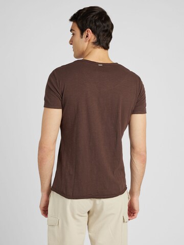 Key Largo Shirt 'WATER' in Brown