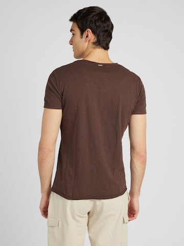 Key Largo T-Shirt 'WATER' in Braun