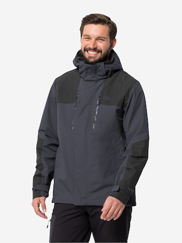 JACK WOLFSKIN Outdoor jacket 'JASPER' in Grey: front