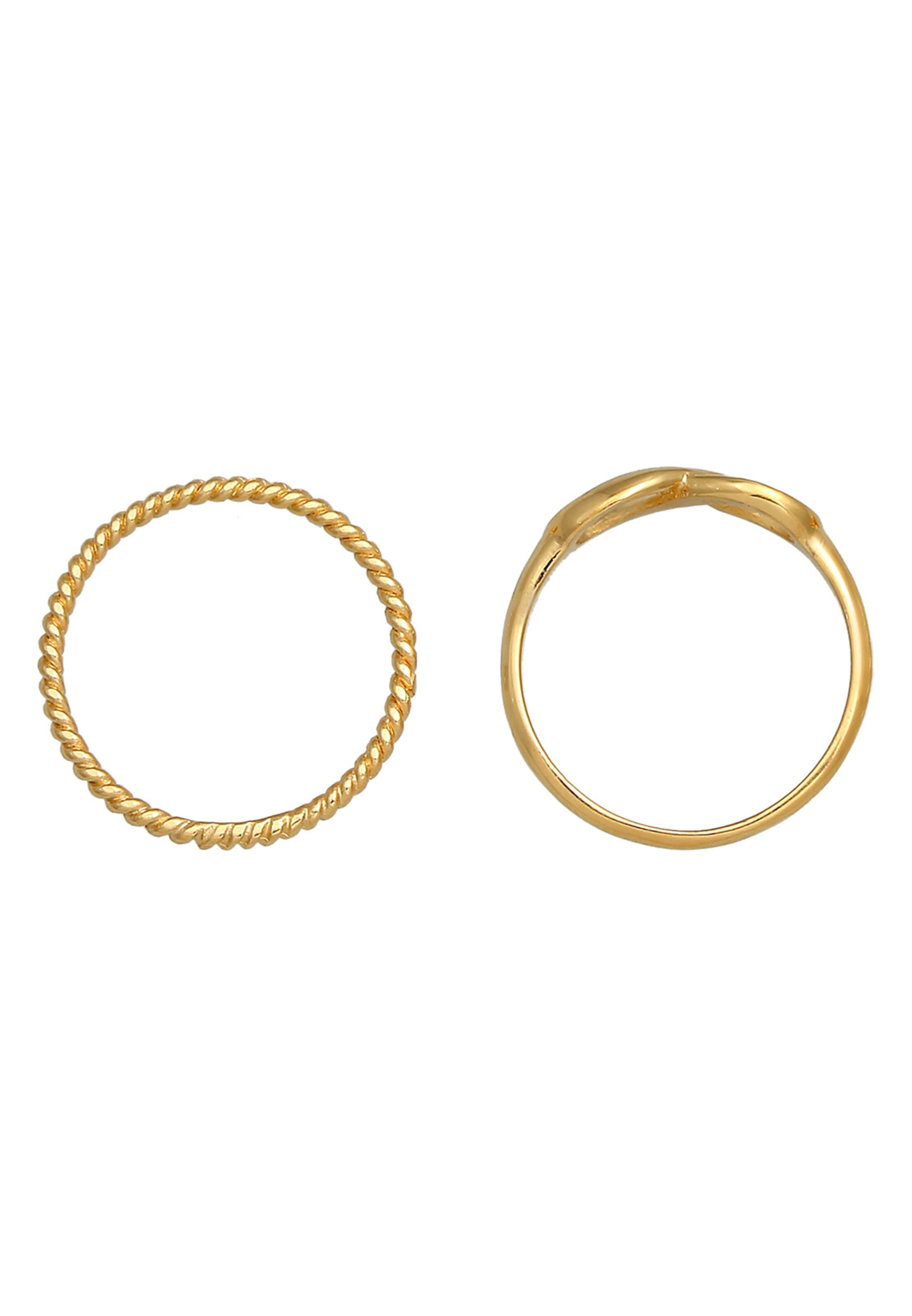 Frauen Schmuck ELLI Ring Infinity, Twisted in Gold - WY00862 Frauen Schmuck ELLI Ring Infinity, Twisted in Gold - WY00862