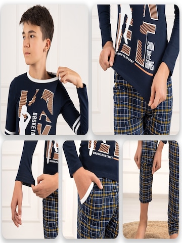 LOREZA - Pijama 'Jungen Schlafanzug Dylan' en azul