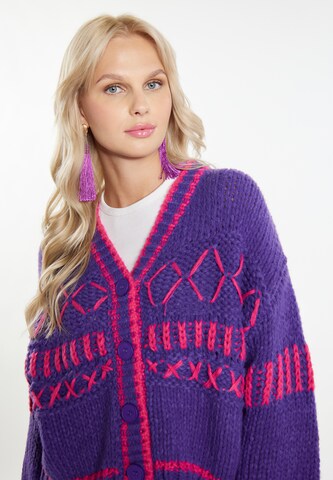 IZIA Knit Cardigan 'Eyota' in Purple