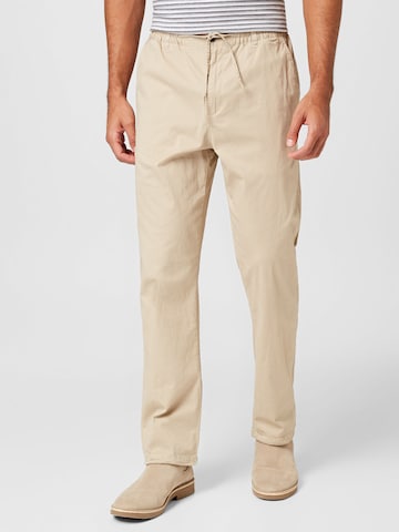 anerkjendt Regular Chino Pants 'JAN' in Grey: front