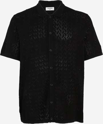 Jack & Jones Plus Gebreid vest 'JORTYLER' in Zwart: voorkant