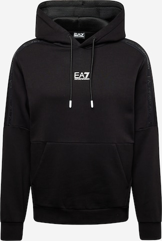 EA7 Emporio Armani Sweatshirt in Black: front