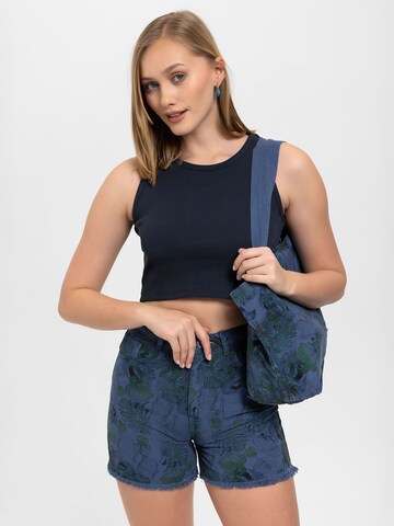 By Diess Collection Slimfit Byxa i blå