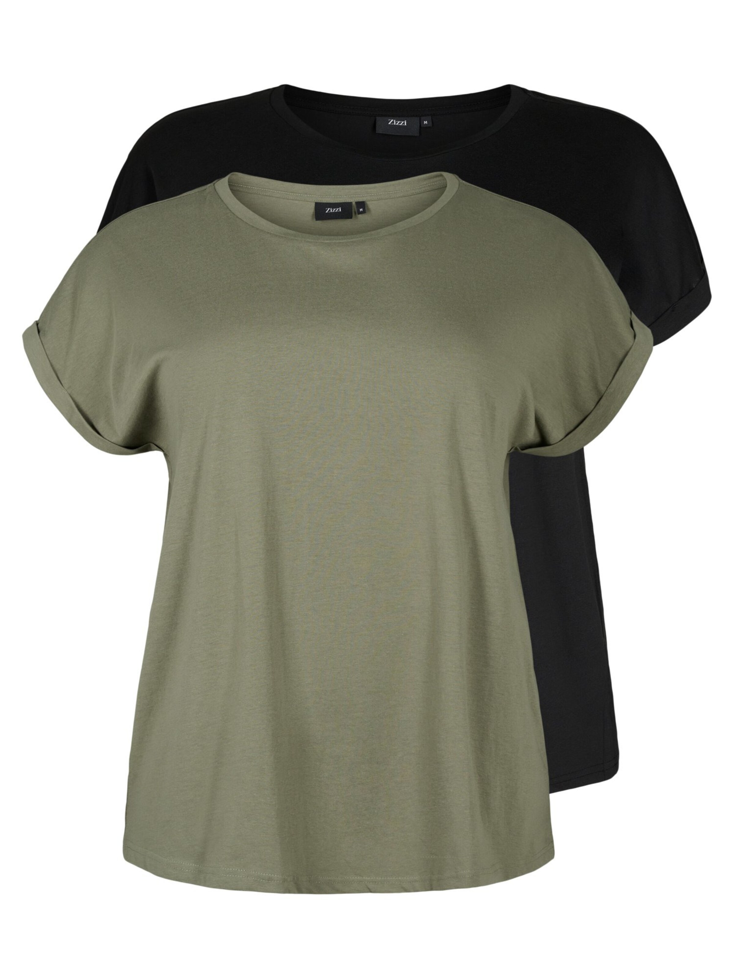 Zizzi Shirt 'KATJA' in Green: front