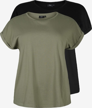 T-shirt 'KATJA' Zizzi en vert : devant