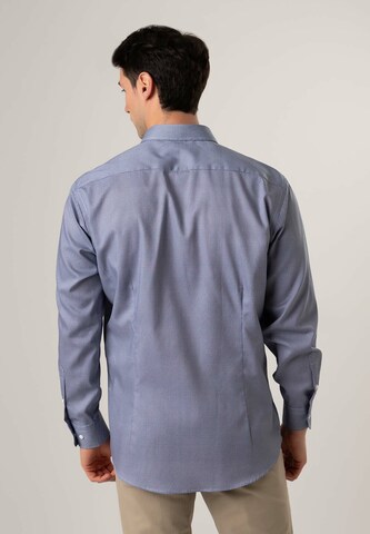 Black Label Shirt Regular fit Zakelijk overhemd 'KENTPRINT' in Blauw