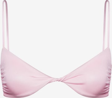 rozā SALT&WAVE Bikini augšdaļa 'Twist Top': no priekšpuses