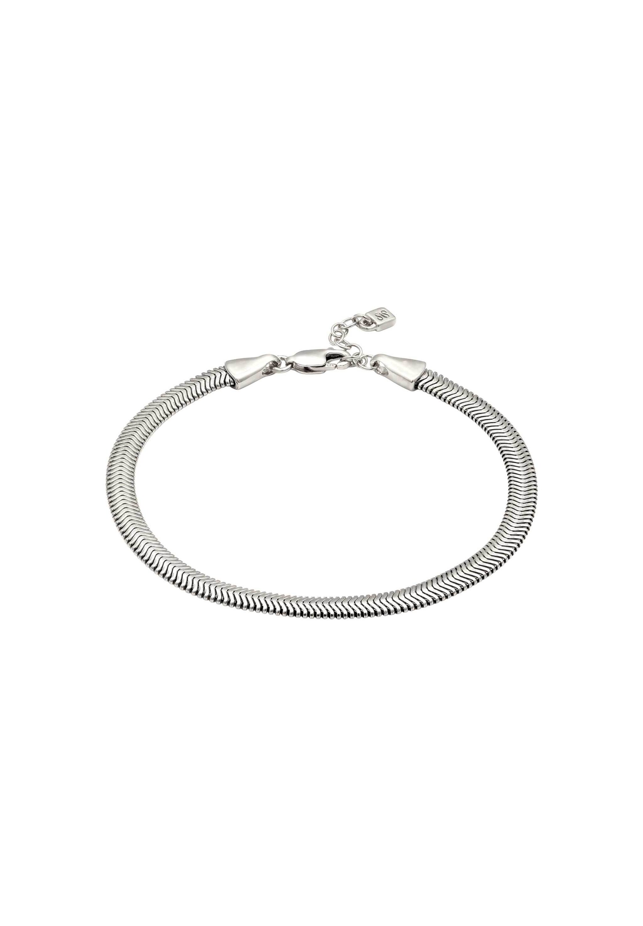 Stilnest Armband 'Schlangenkette' in Zilver: voorkant
