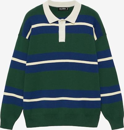 Pull&Bear Neulepaita koossa XS värissä kerma / sininen / tummanvihreä / valkoinen, Tuotenäkymä