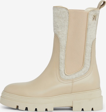 TOMMY HILFIGER Chelsea Boots in Beige: front