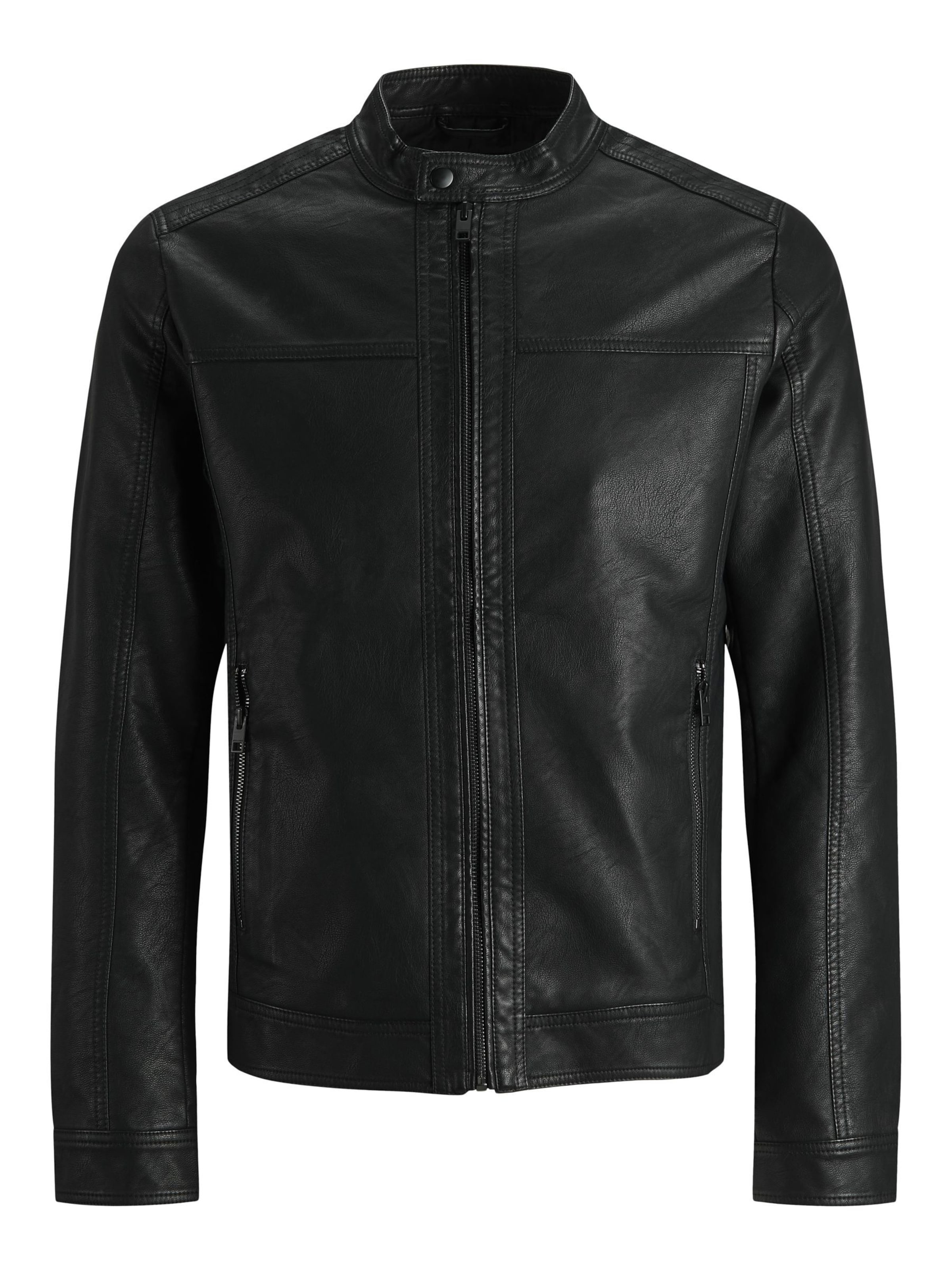 Veste mi-saison 'JJWarner' JACK & JONES en noir : devant