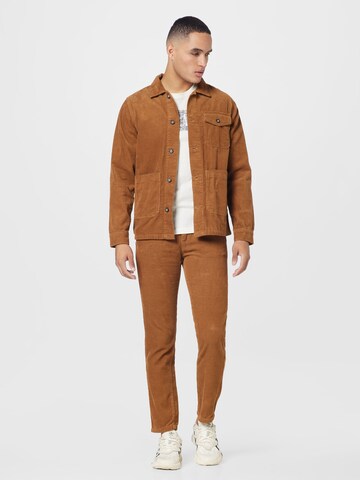 Lindbergh Regular fit Button Up Shirt in Brown