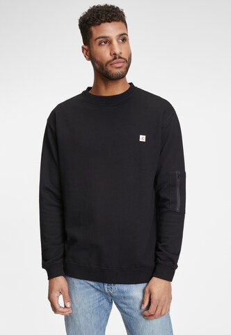 Justin Cassin Sweatshirt 'Major Jumper' in Zwart: voorkant