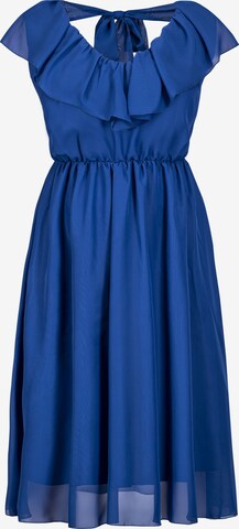 Robe de cocktail 'DRACENA' Karko en bleu : devant