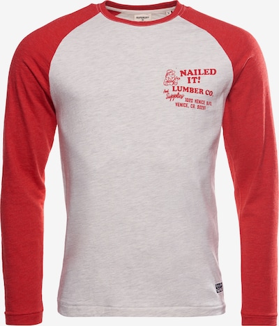 Superdry Sweatshirt in de kleur Rood / Wit gemêleerd, Productweergave