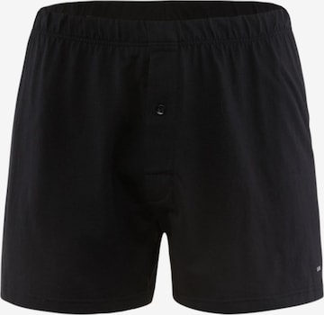 CALIDA Boxer shorts 'Cotton Code' in Black: front