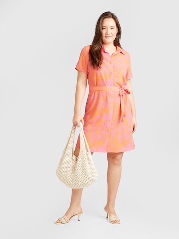 ONLY Carmakoma Shirt Dress 'LUX' in Pink