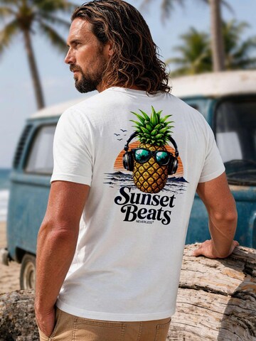 Neverless Shirt 'Sunset Beats' in White