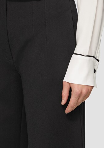 s.Oliver BLACK LABEL Wide leg Broek in Zwart