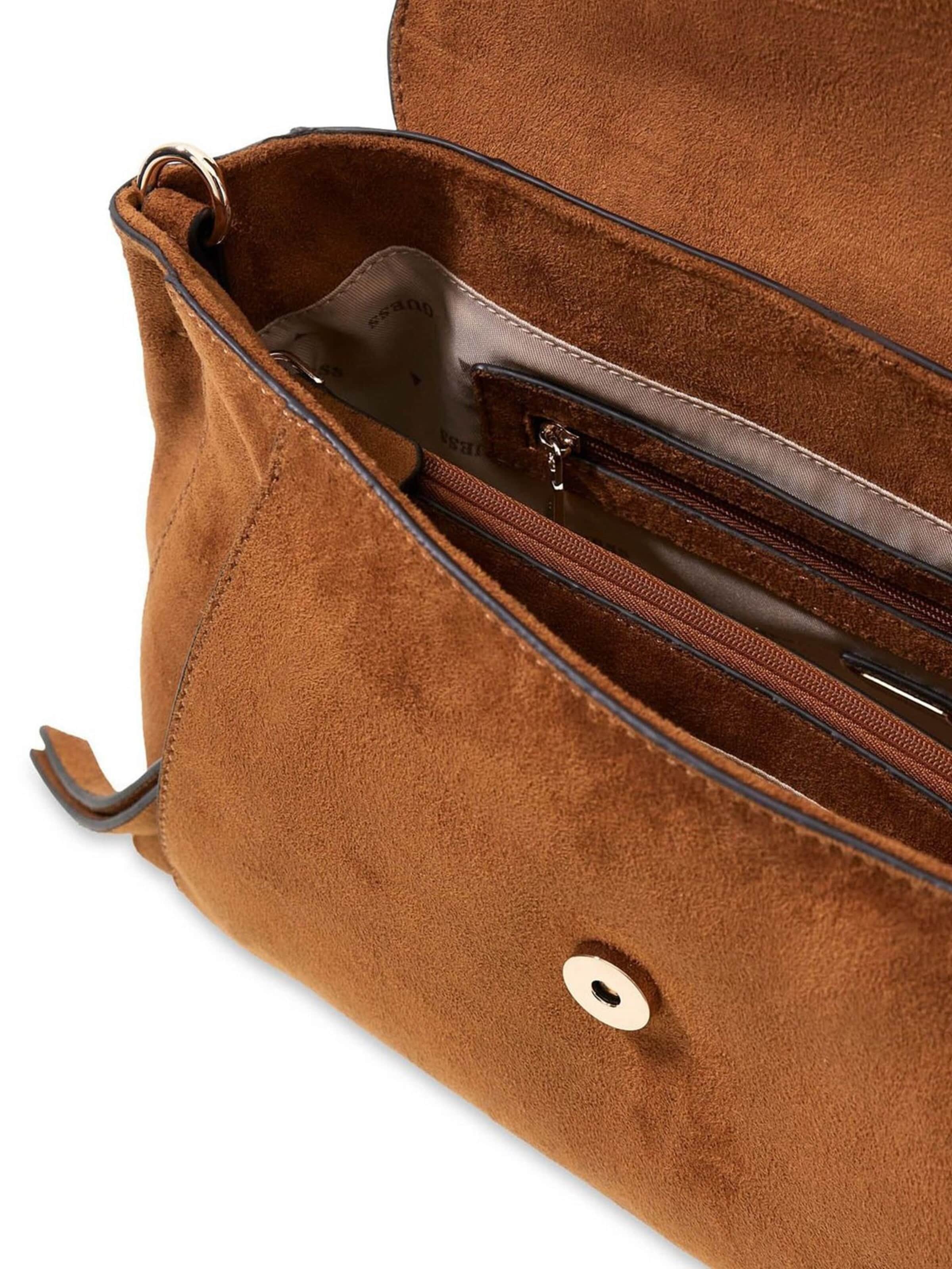 GUESS Handtasche 'Devon Top Handle Flap'‌‌ in Braun
