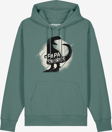 Sweat-shirt 'Papasaurus' Watapparel en vert : devant