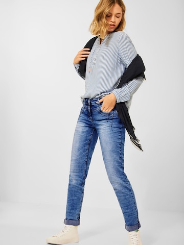 CECIL Slimfit Jeans 'Scarlett' in Blauw