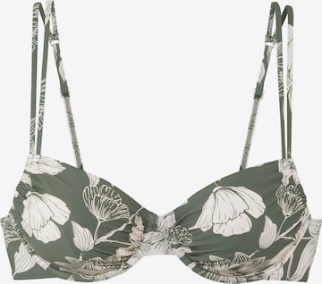 s.Oliver - Bandeau Top de biquíni 'LM' em verde: frente