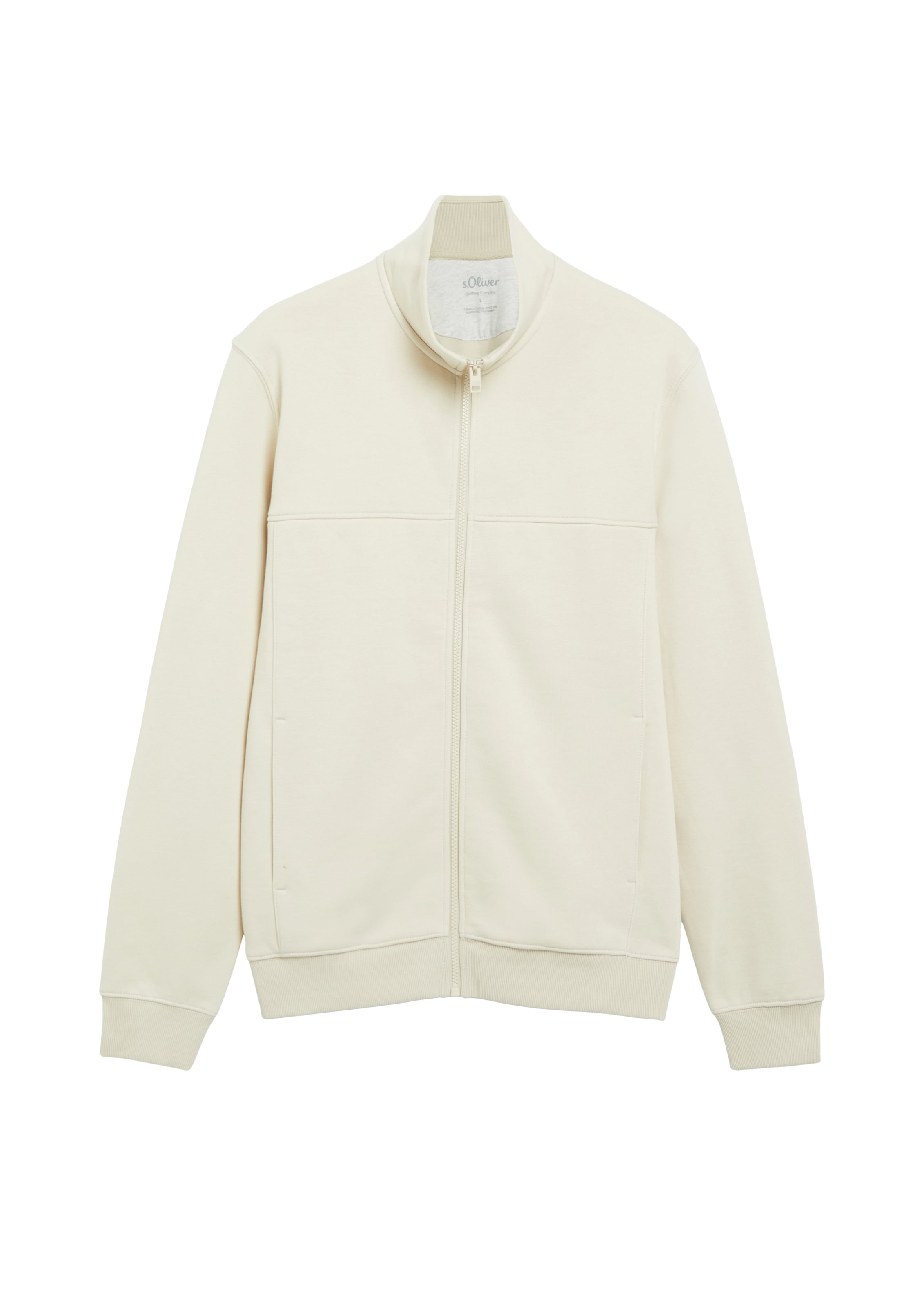 Veste de survêtement s.Oliver en beige : devant
