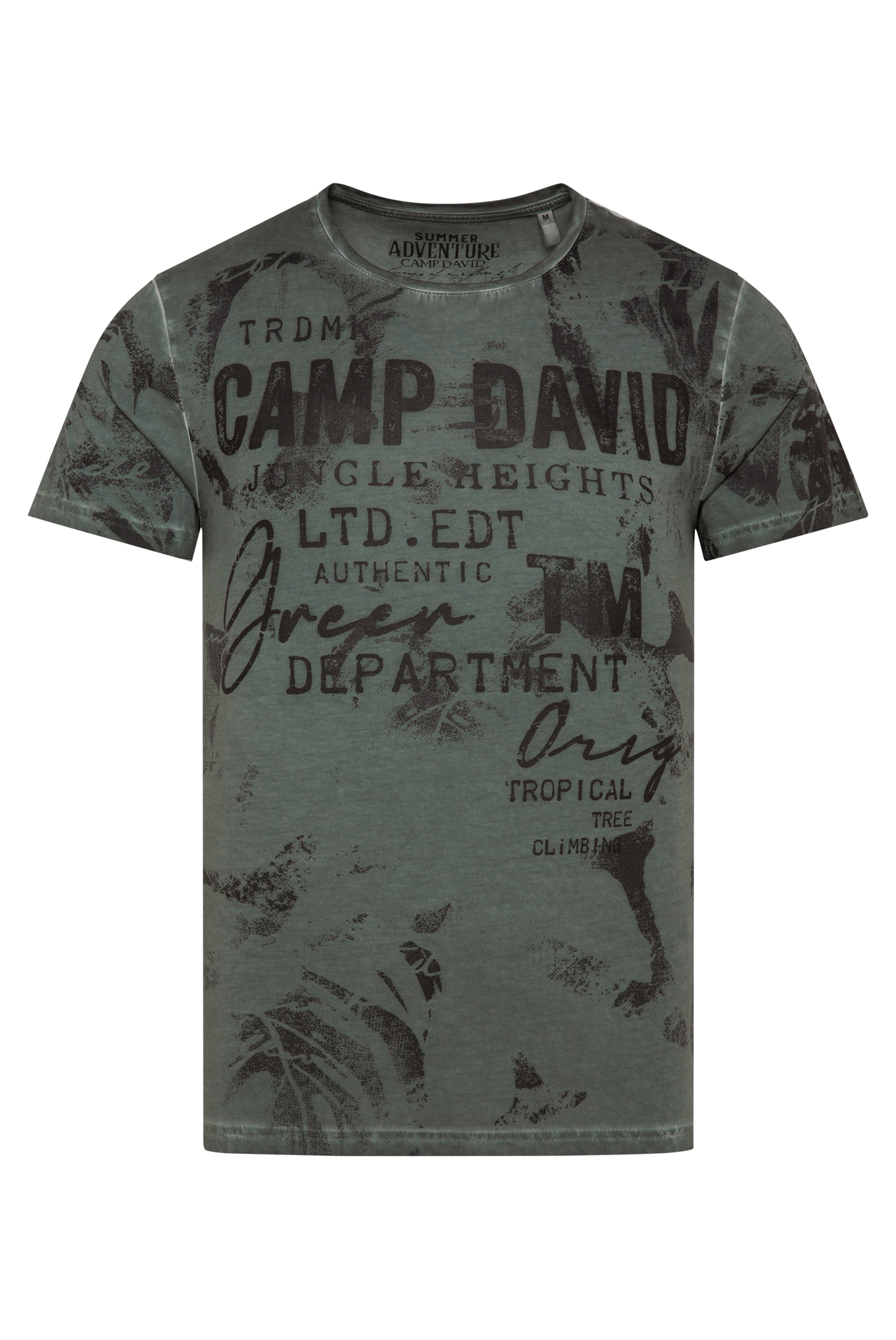 Tricou de la CAMP DAVID pe verde: față