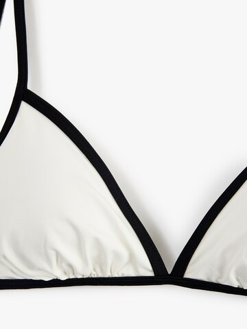 Koton Triangle Bikini Top in Beige