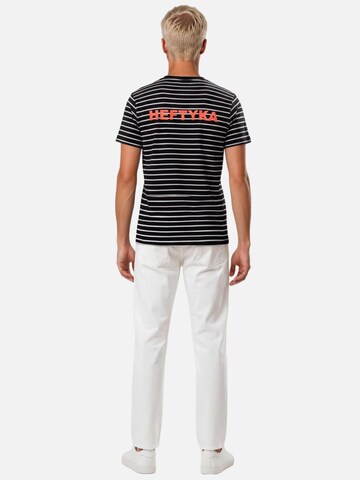 HEFTYKA Shirt 'STRIPE TEE'‌‌‌‌‌‌‌‌‌ in Schwarz