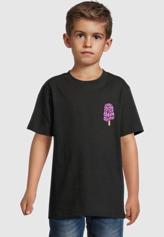 Merchcode Shirt 'Ice Cream Season' in Zwart: voorkant