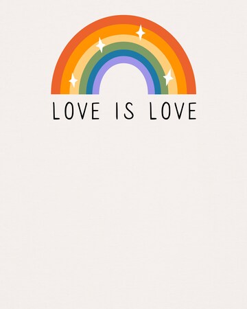 T-Shirt 'Love is Love' Watapparel en blanc