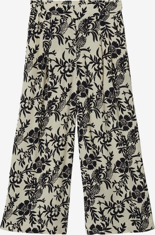 Wide Leg Pantalon à pince 'LIFE' MANGO en beige : devant